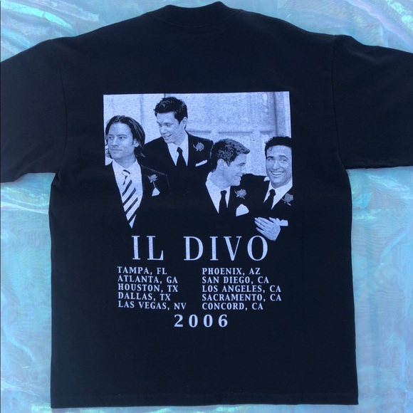 VINTAGE IL DIVO WORLD 2006 CONCERT TSHIRT SZ M - Picture 3 of 10